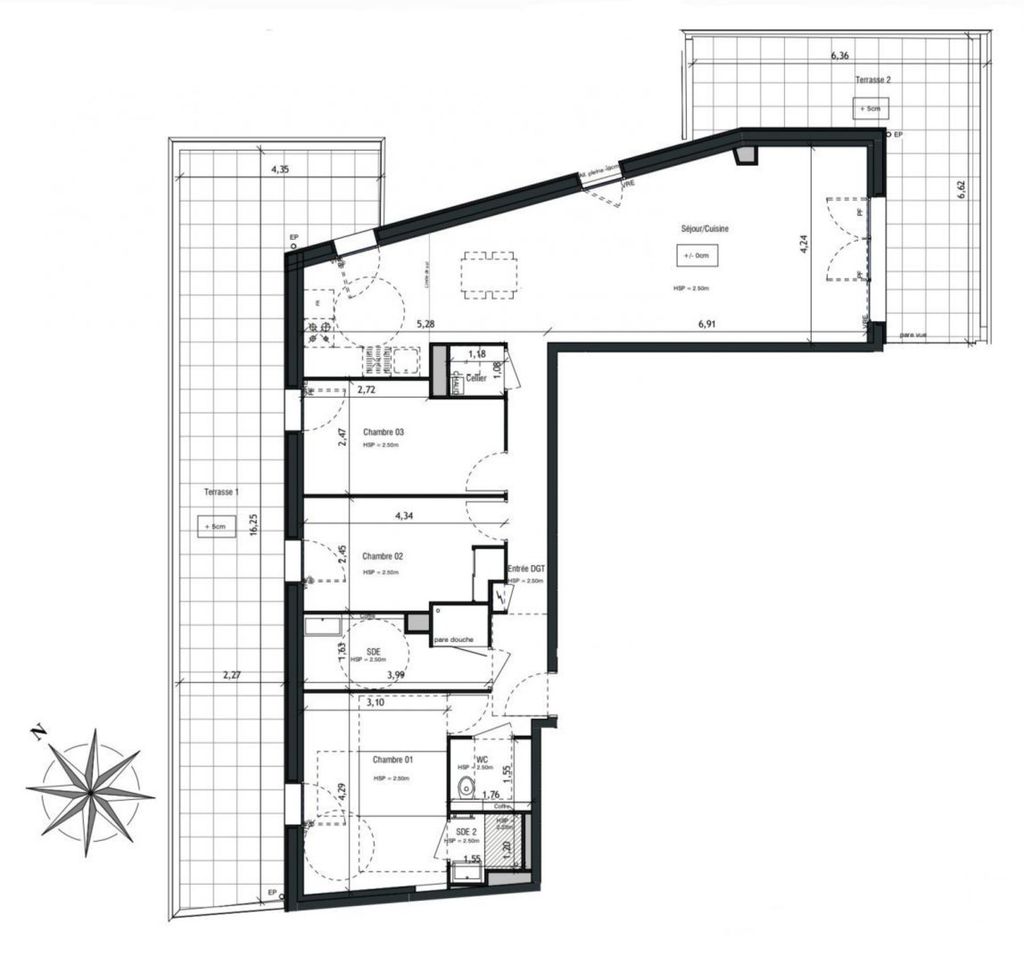 Achat appartement à vendre 4 pièces 96 m² - Vannes