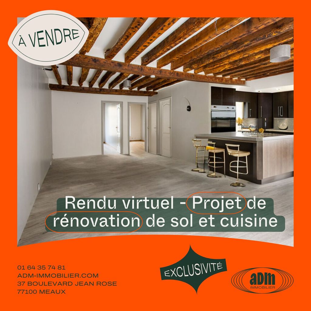 Achat appartement à vendre 3 pièces 58 m² - Meaux