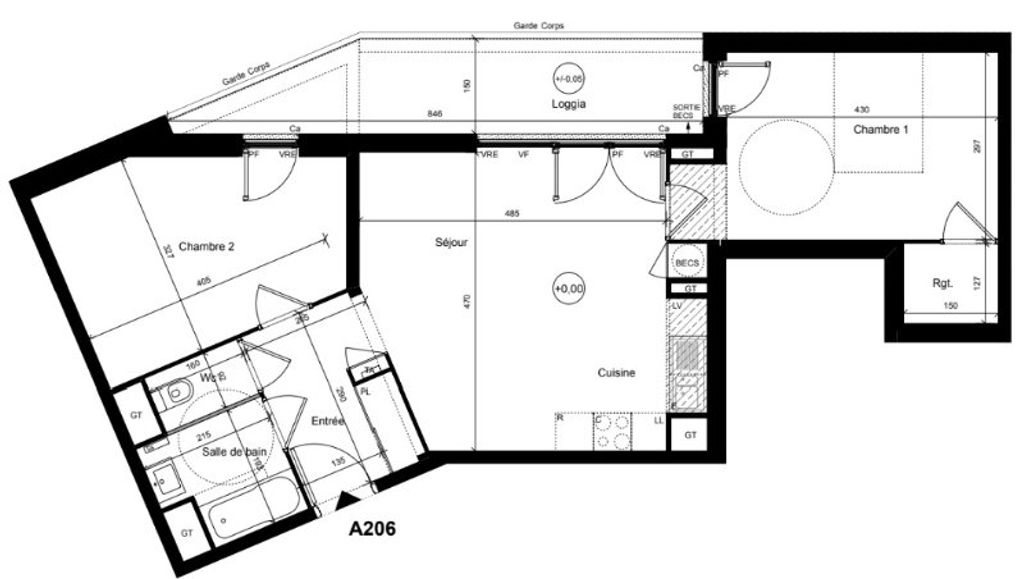 Achat appartement à vendre 3 pièces 62 m² - Plérin