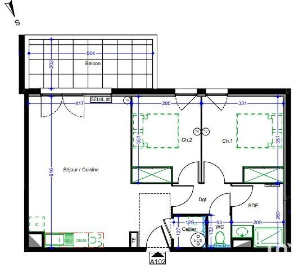 Achat appartement à vendre 3 pièces 62 m² - Vic-la-Gardiole