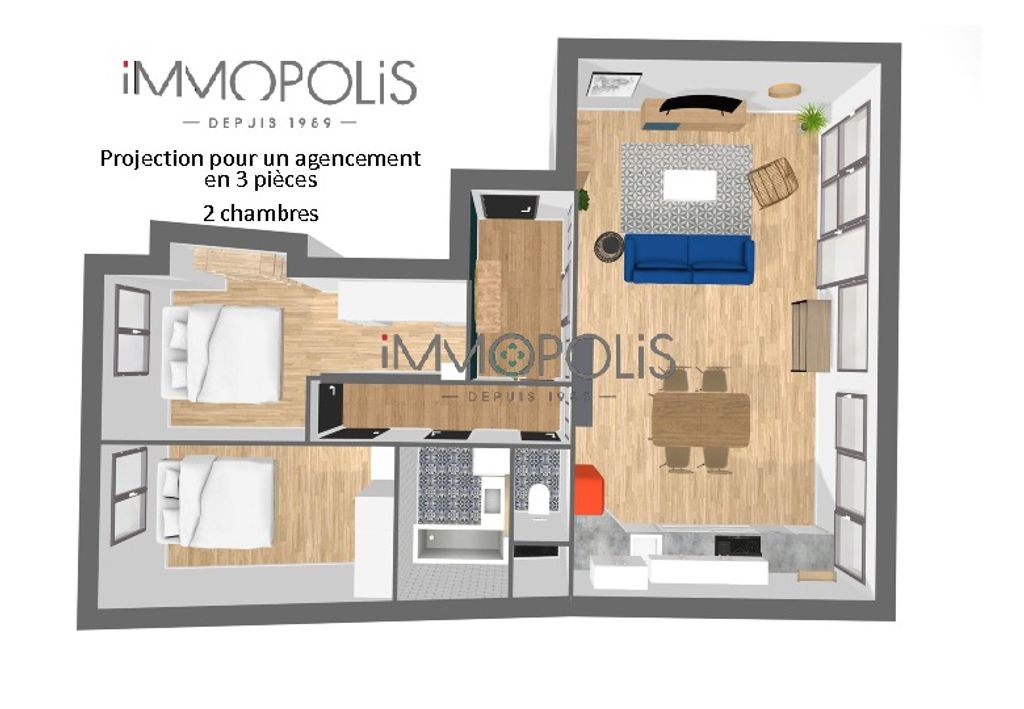 Achat appartement à vendre 2 pièces 68 m² - Paris 17ème arrondissement