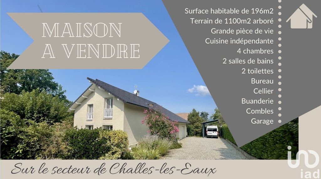 Achat maison à vendre 4 chambres 189 m² - Challes-les-Eaux