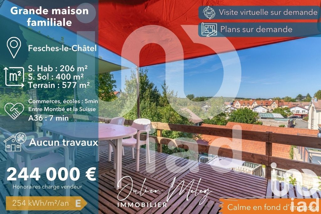 Achat maison à vendre 5 chambres 210 m² - Fesches-le-Châtel