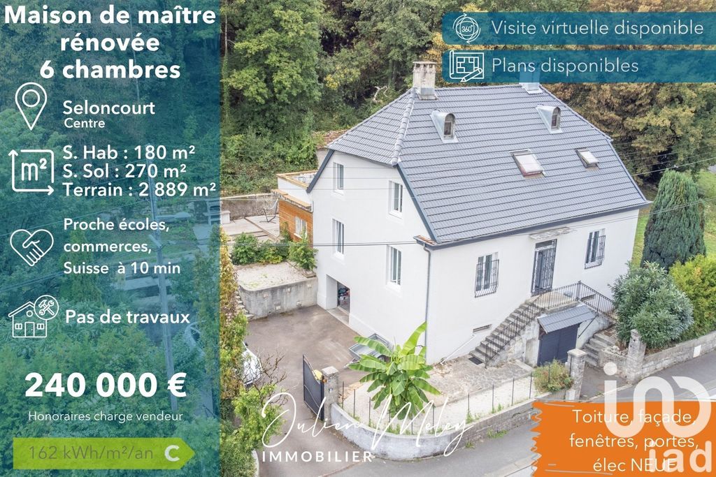 Achat maison à vendre 6 chambres 180 m² - Seloncourt