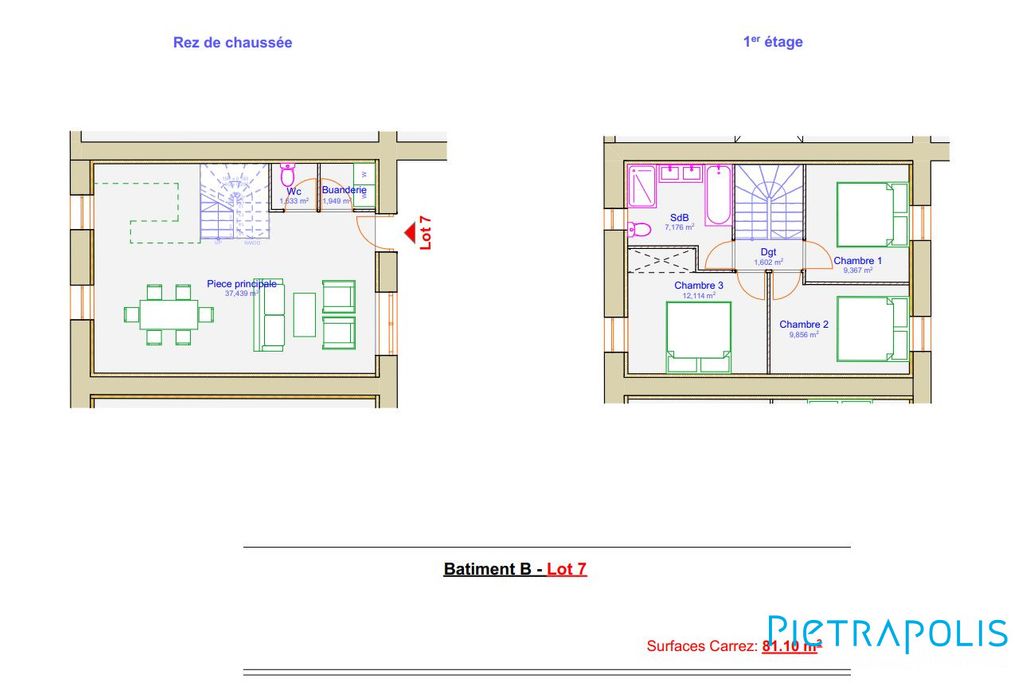 Achat maison à vendre 3 chambres 92 m² - Châtillon-sur-Chalaronne
