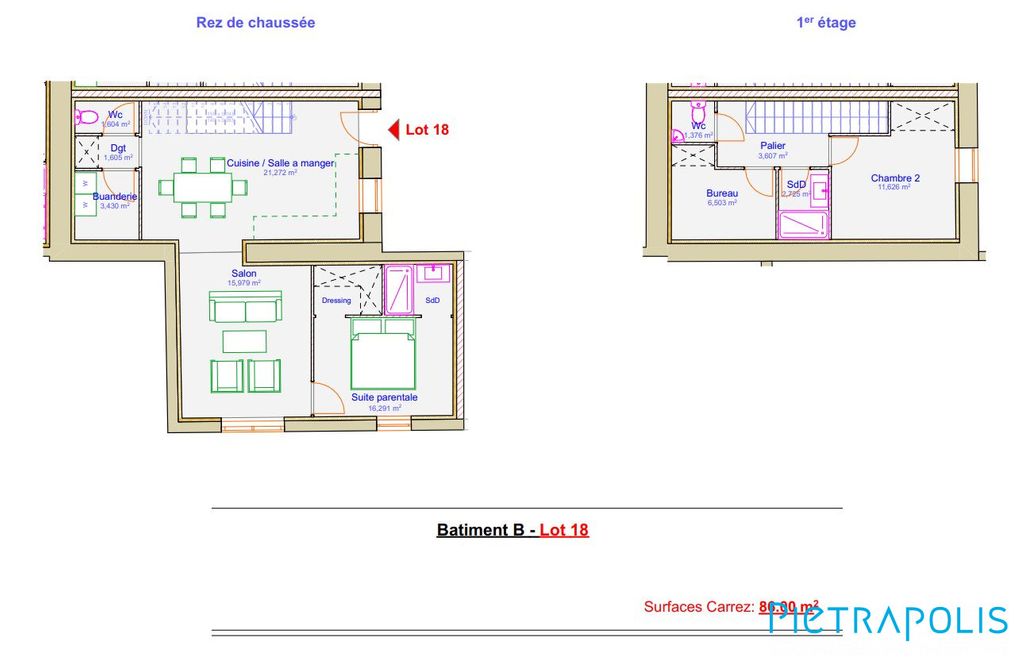Achat maison à vendre 3 chambres 97 m² - Châtillon-sur-Chalaronne