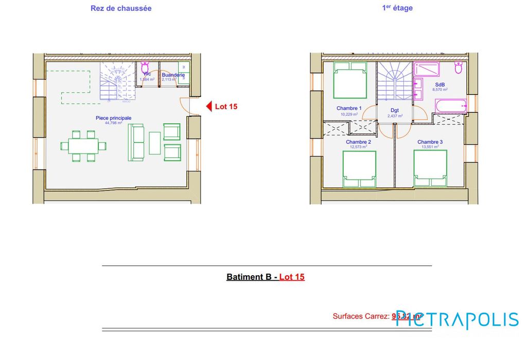 Achat maison à vendre 3 chambres 107 m² - Châtillon-sur-Chalaronne
