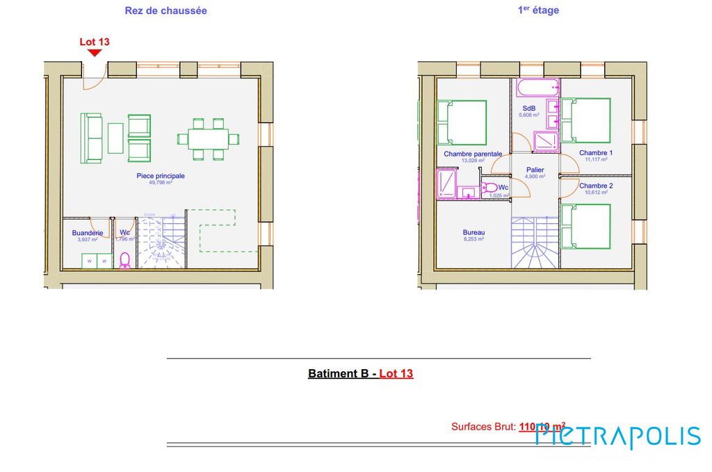 Achat maison à vendre 4 chambres 122 m² - Châtillon-sur-Chalaronne