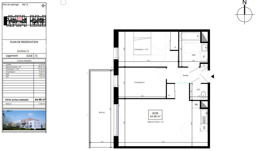 Achat appartement 3 pièce(s) L'Huisserie