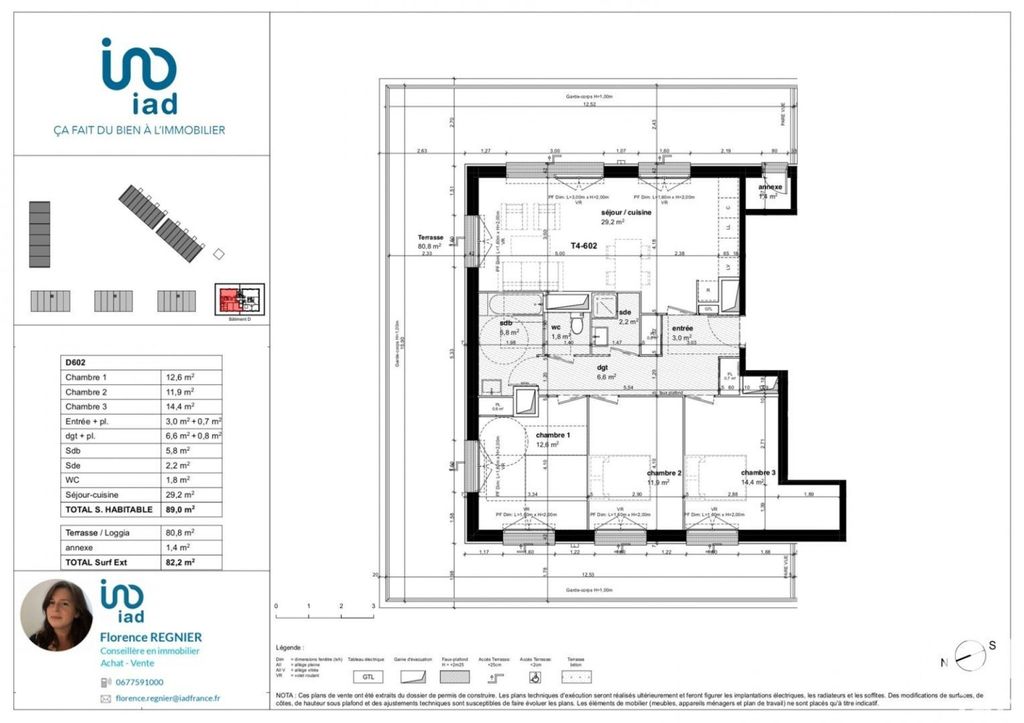 Achat appartement à vendre 4 pièces 89 m² - Fleury-sur-Orne