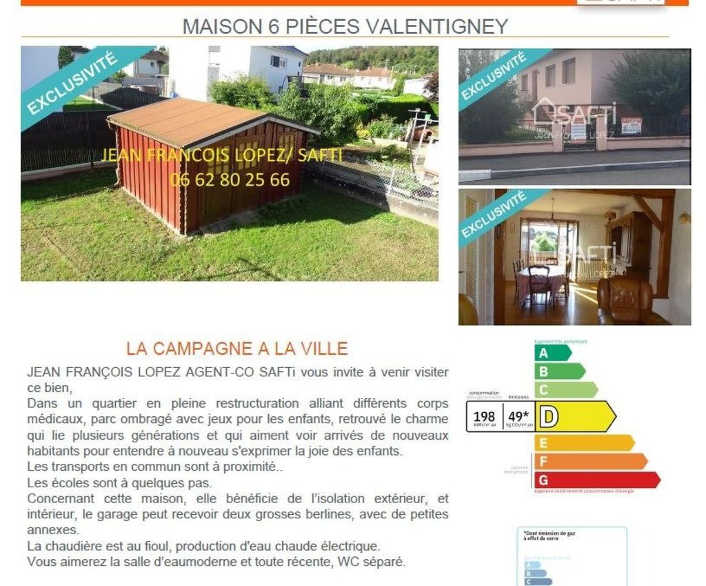 Achat maison à vendre 4 chambres 111 m² - Valentigney