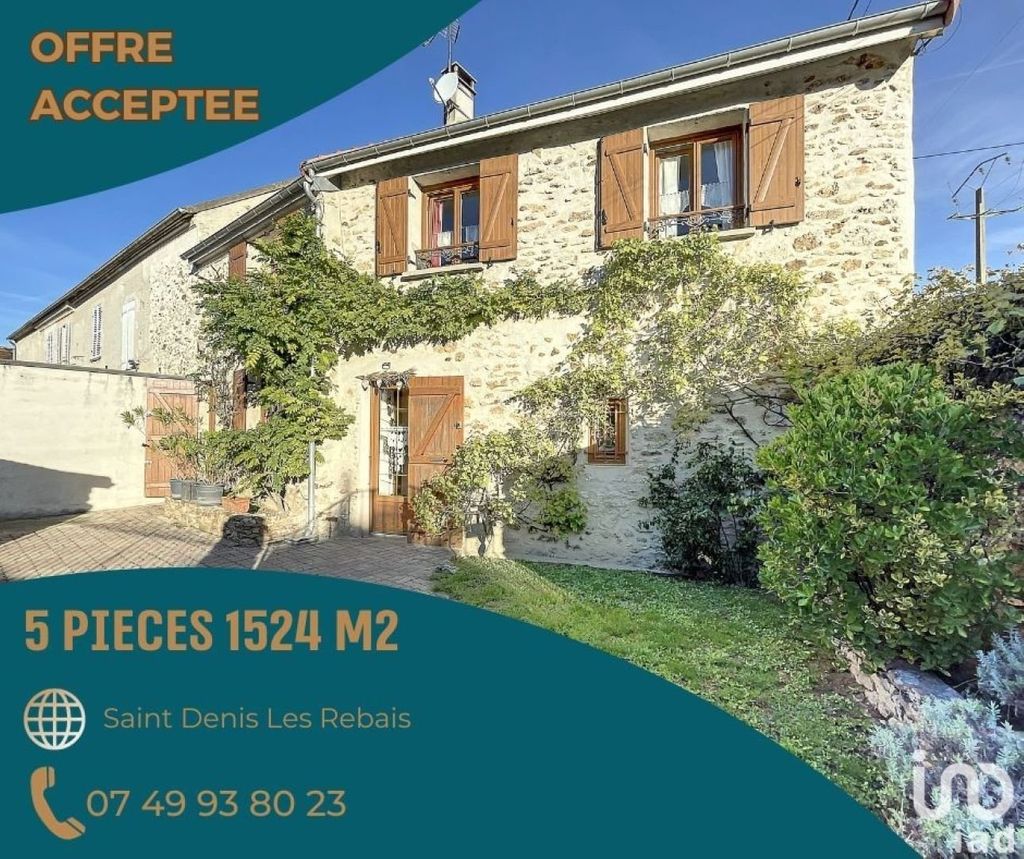 Achat maison à vendre 4 chambres 154 m² - Saint-Denis-lès-Rebais