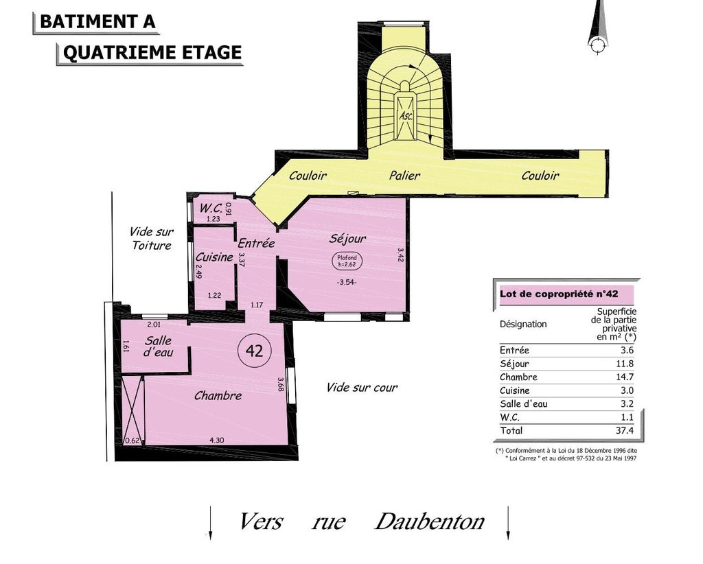 Achat appartement à vendre 2 pièces 36 m² - Paris 5ème arrondissement
