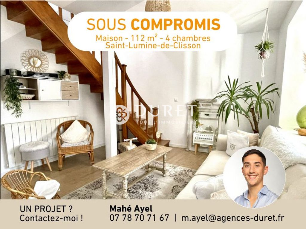Achat maison à vendre 3 chambres 113 m² - Saint-Lumine-de-Clisson