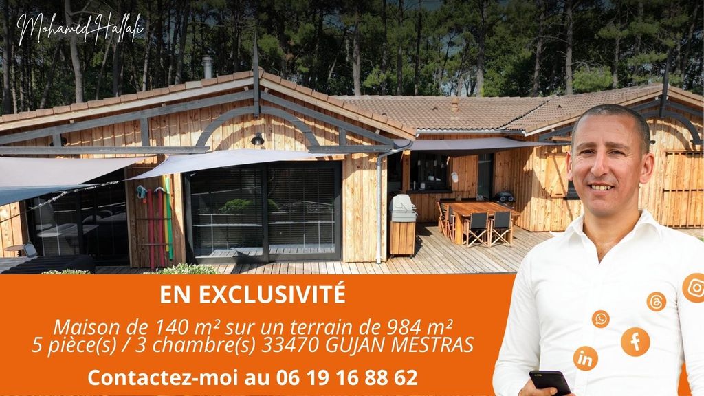 Achat maison à vendre 3 chambres 140 m² - Gujan-Mestras