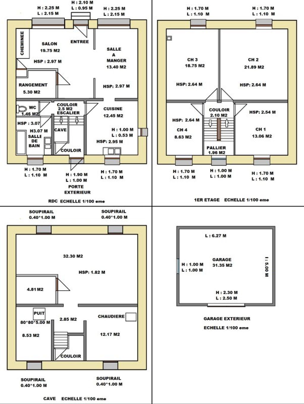 Achat maison à vendre 3 chambres 121 m² - Bouligny