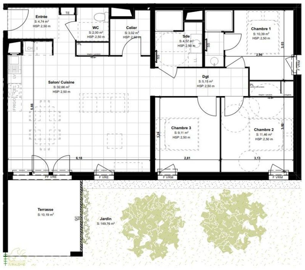 Achat appartement à vendre 4 pièces 81 m² - Lons