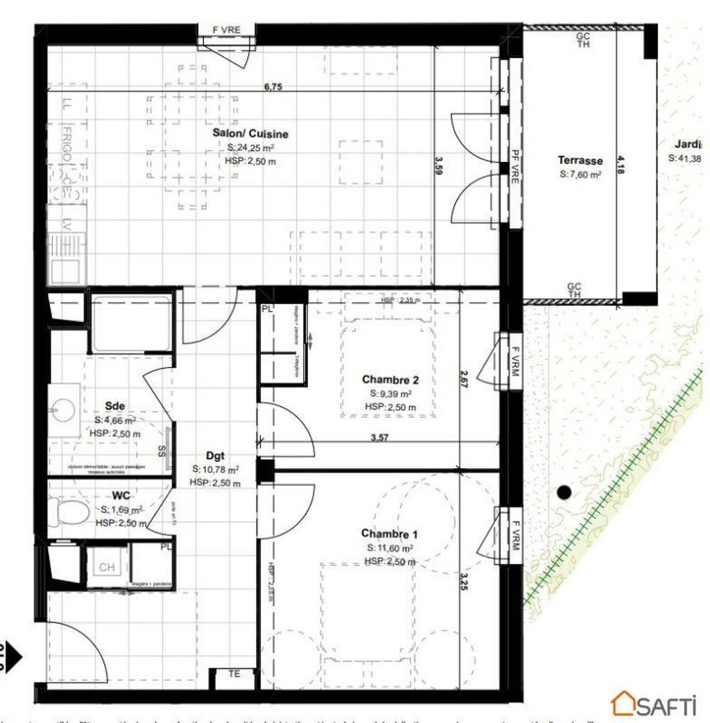 Achat appartement à vendre 3 pièces 61 m² - Lons