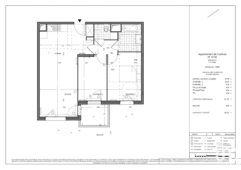 Achat appartement à vendre 3 pièces 61 m² - Freneuse
