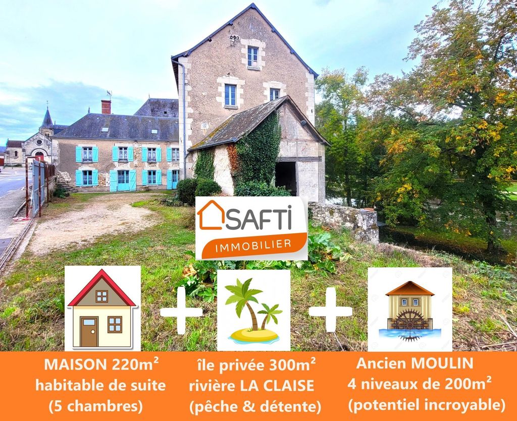 Achat maison à vendre 5 chambres 220 m² - Descartes