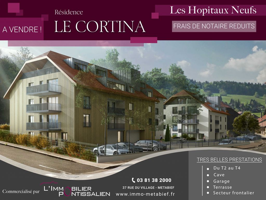 Achat appartement à vendre 3 pièces 68 m² - Les Hôpitaux-Neufs