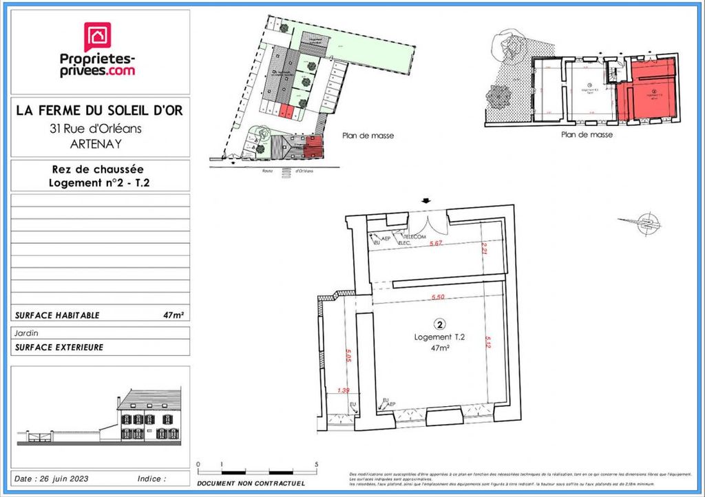 Achat appartement 2 pièce(s) Artenay