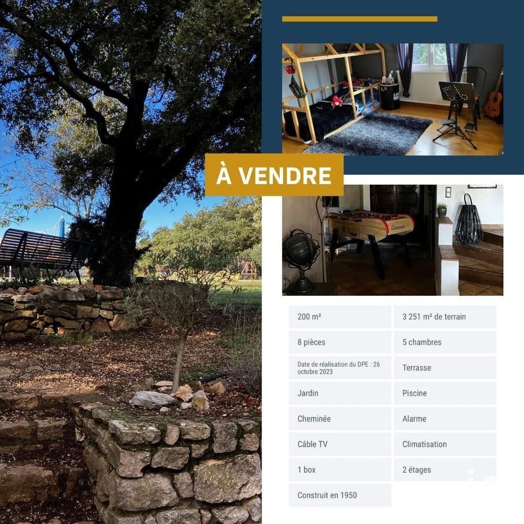 Achat maison à vendre 5 chambres 200 m² - Saint-Julien