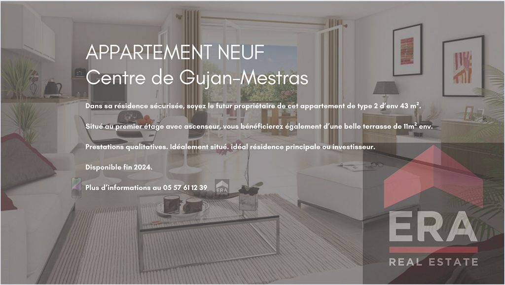 Achat appartement à vendre 2 pièces 44 m² - Gujan-Mestras