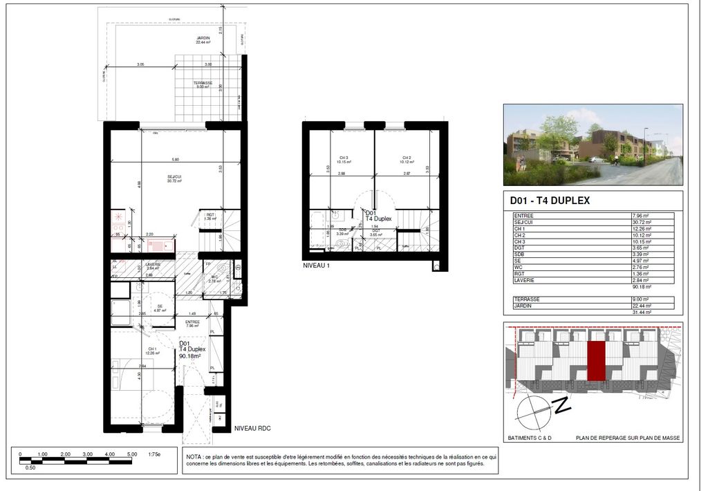 Achat appartement 4 pièce(s) Douvres-la-Délivrande