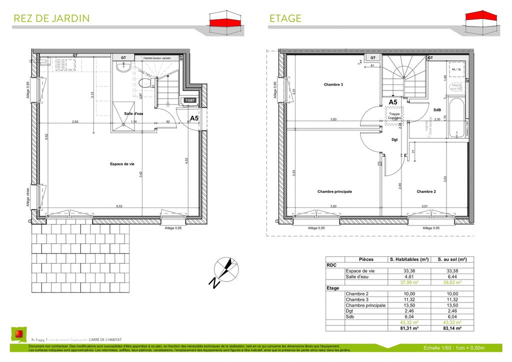 Achat appartement 4 pièce(s) Dommartin