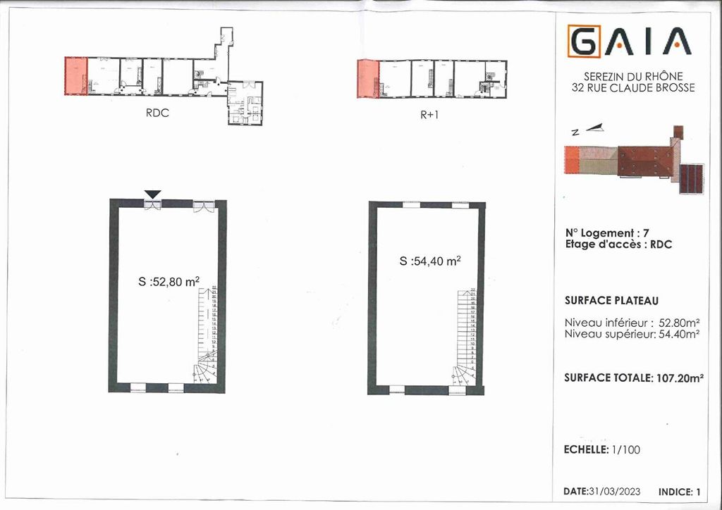 Achat appartement 3 pièce(s) Sérézin-du-Rhône