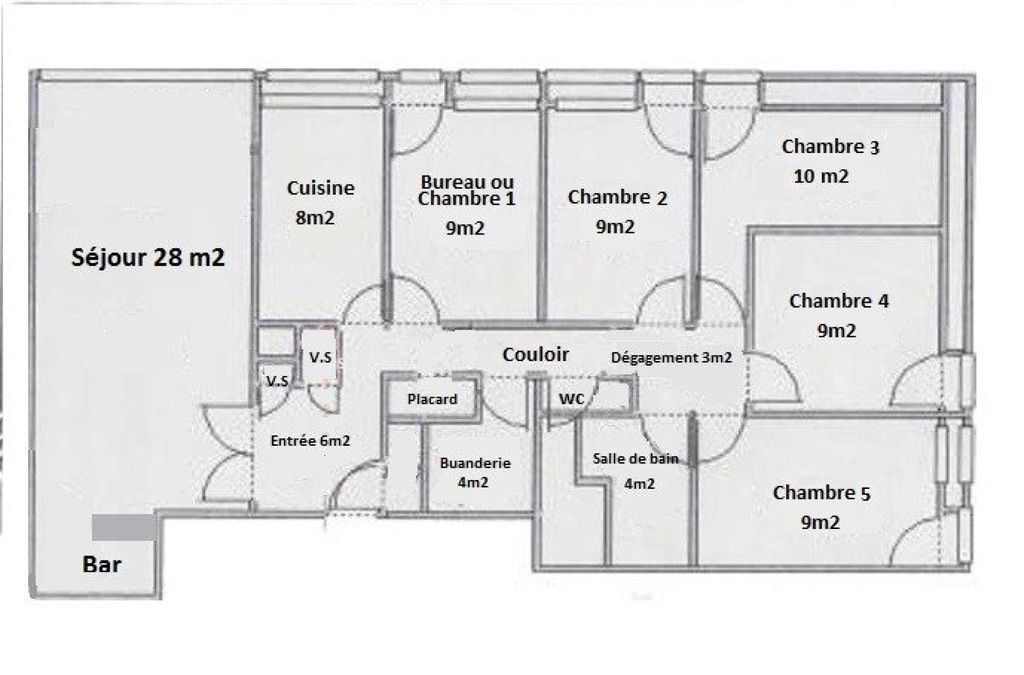 Achat appartement à vendre 6 pièces 108 m² - Cherbourg-en-Cotentin