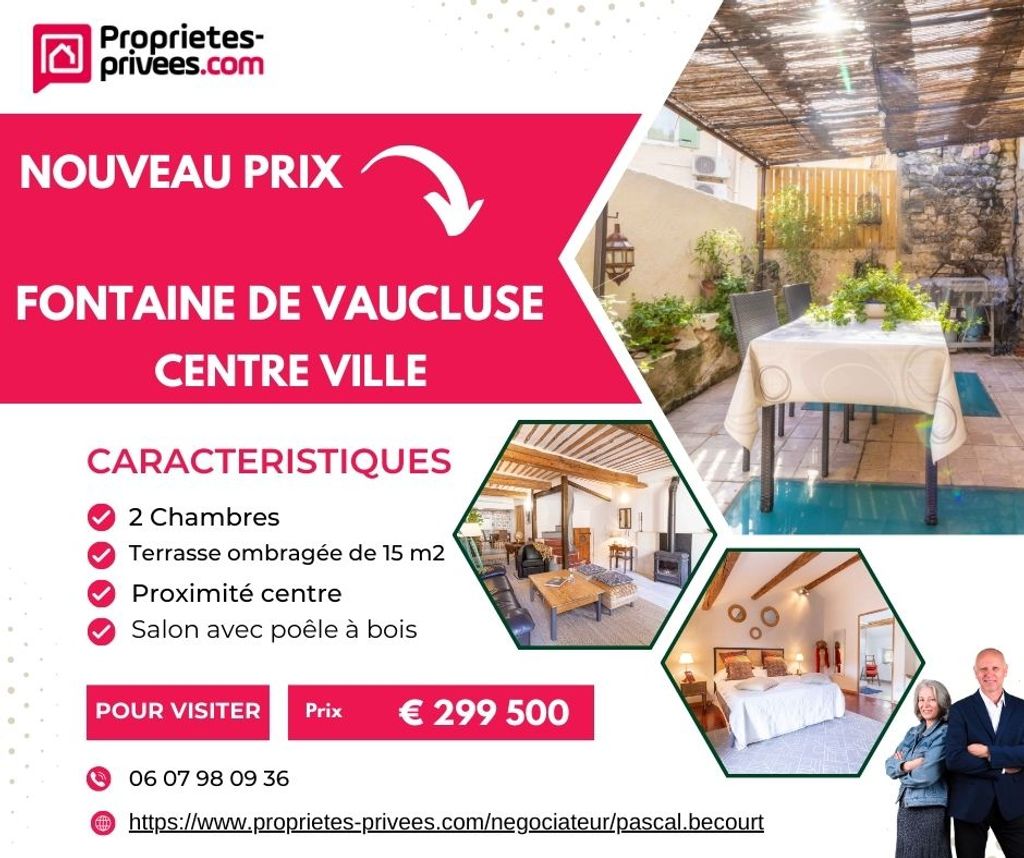 Achat maison à vendre 2 chambres 97 m² - Fontaine-de-Vaucluse