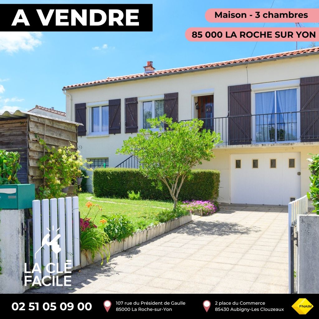 Achat maison à vendre 3 chambres 74 m² - La Roche-sur-Yon