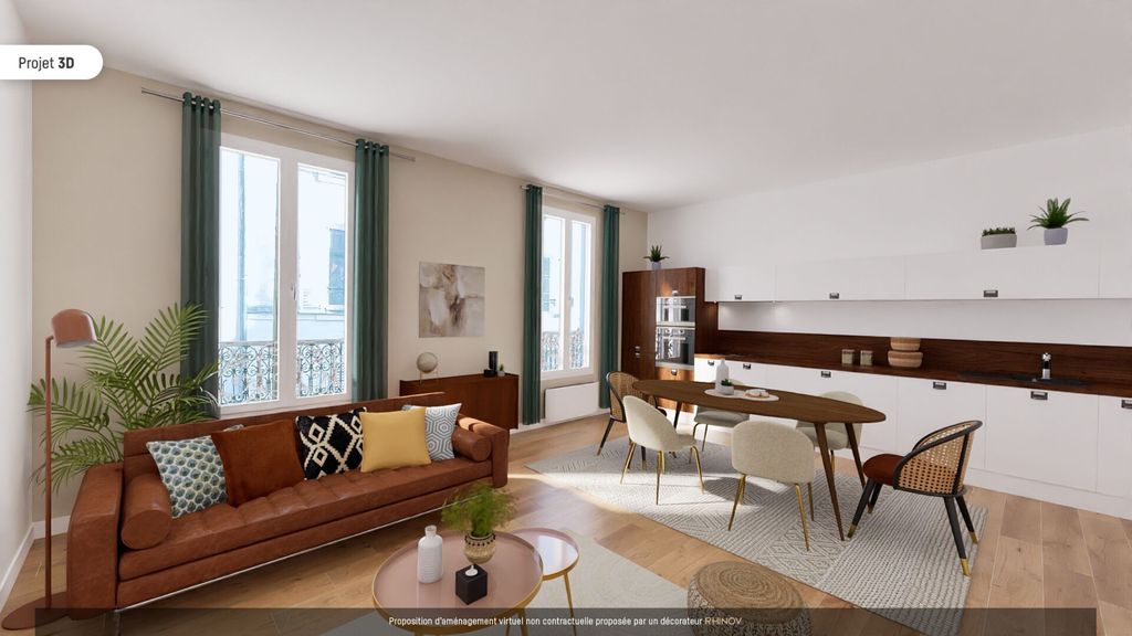 Achat appartement à vendre 2 pièces 56 m² - Paris 18ème arrondissement