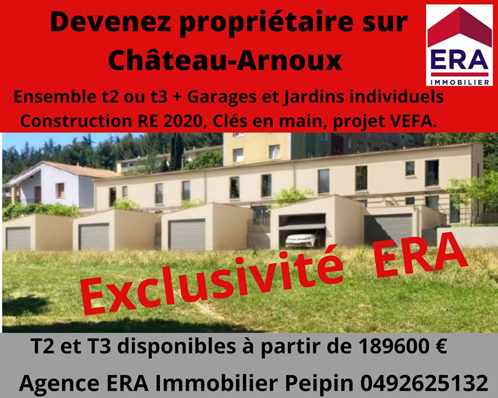 Achat maison à vendre 2 chambres 85 m² - Château-Arnoux-Saint-Auban