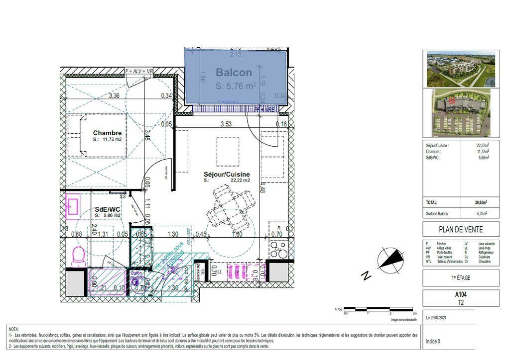 Achat appartement 2 pièce(s) Blainville-sur-Orne