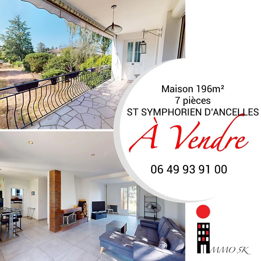 Achat maison à vendre 5 chambres 196 m² - Saint-Symphorien-d'Ancelles