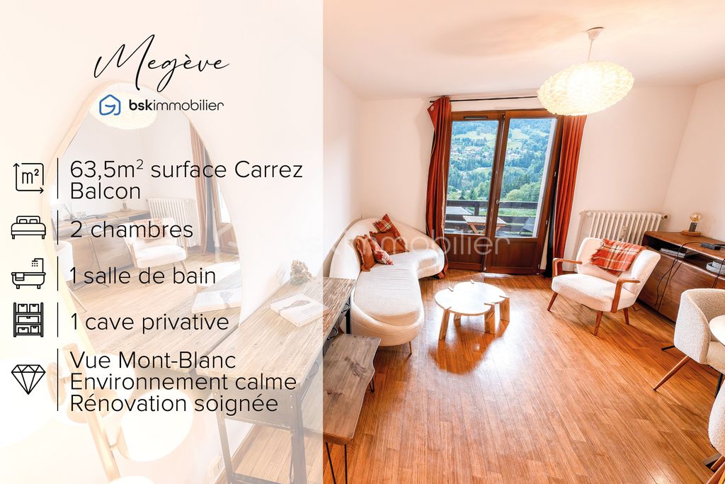 Achat appartement à vendre 3 pièces 64 m² - Megève