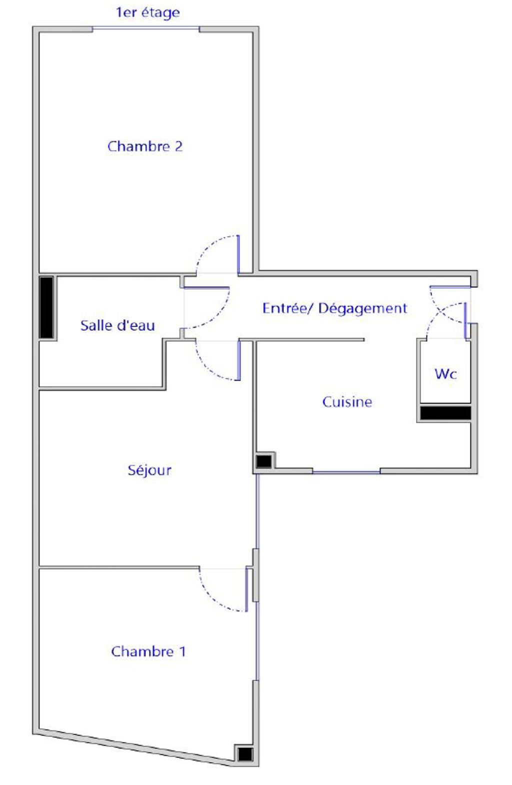 Achat appartement à vendre 3 pièces 45 m² - Puteaux