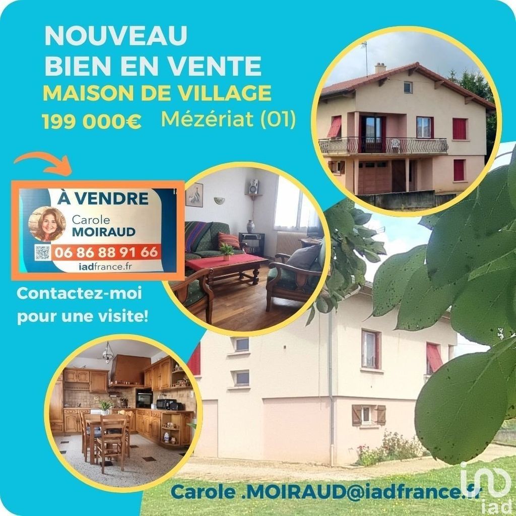 Achat maison à vendre 3 chambres 120 m² - Mézériat