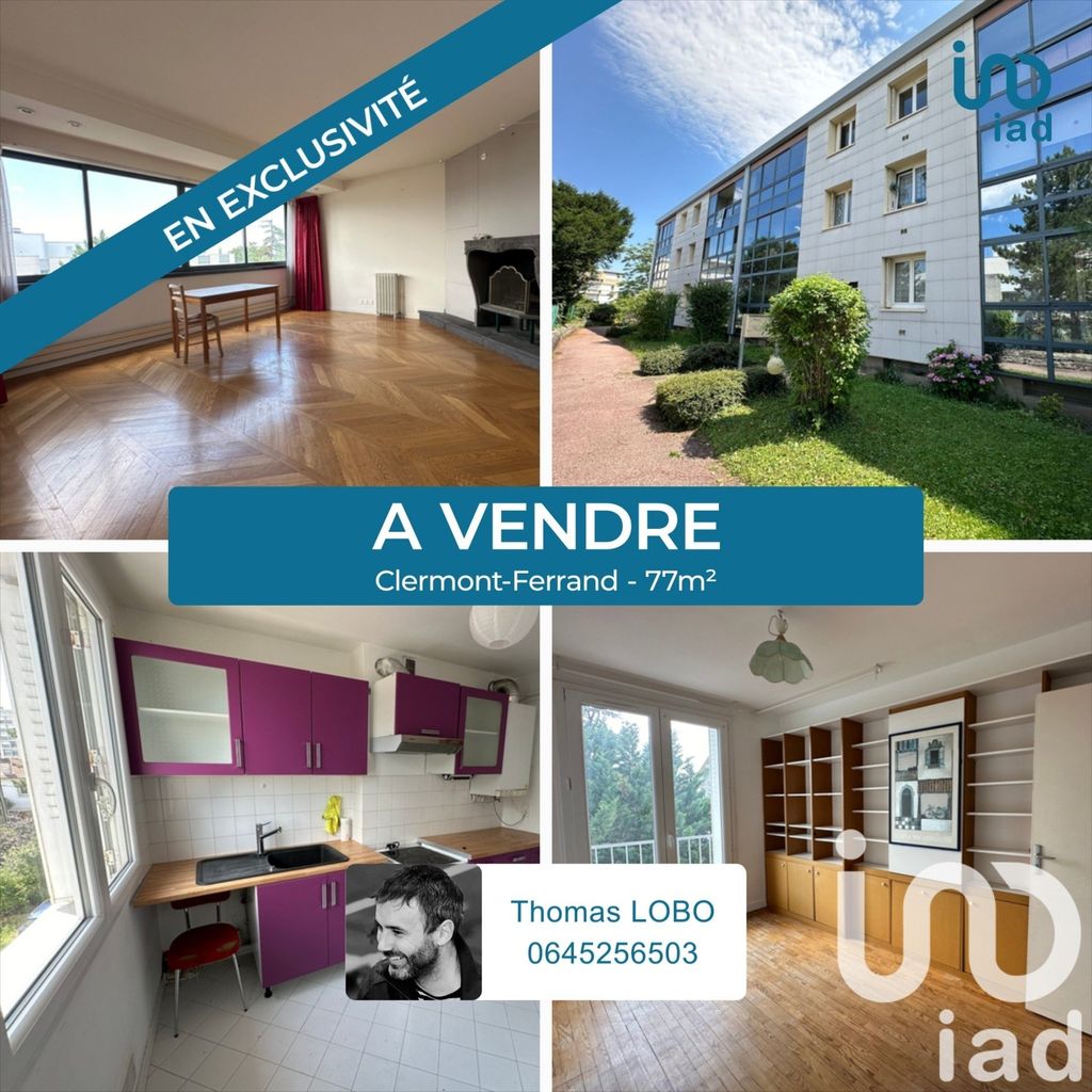 Achat appartement à vendre 4 pièces 77 m² - Clermont-Ferrand