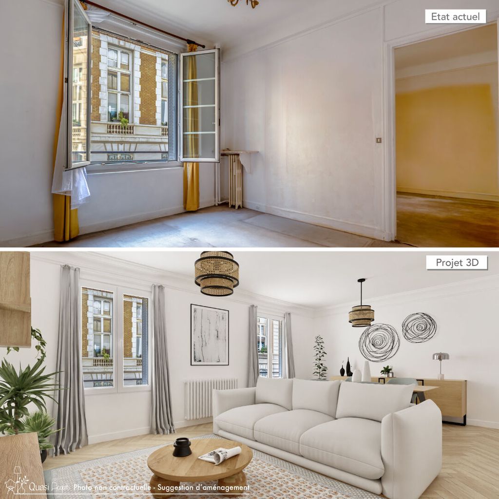 Achat appartement à vendre 3 pièces 63 m² - Paris 17ème arrondissement