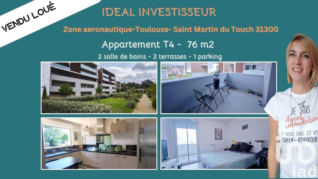 Achat appartement à vendre 4 pièces 76 m² - Toulouse