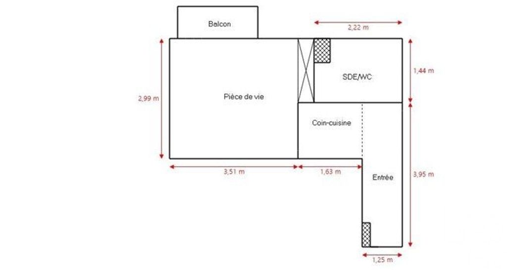 Achat appartement à vendre 2 pièces 21 m² - Saint-Nazaire