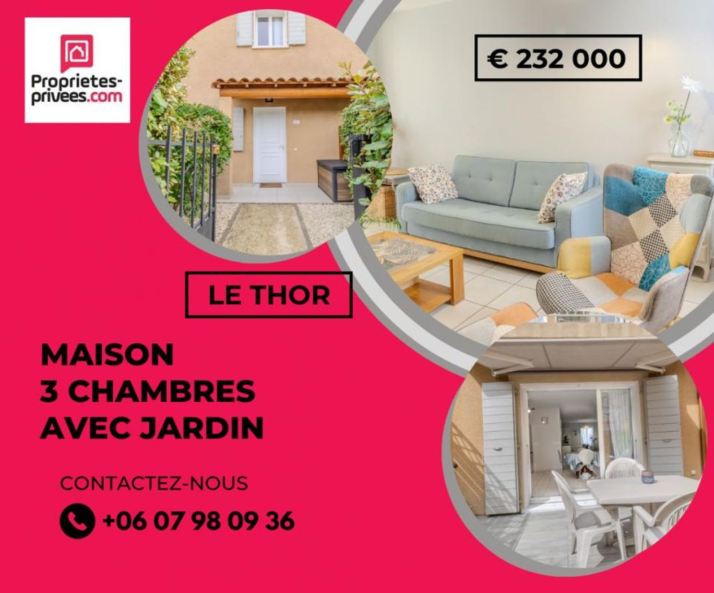 Achat maison à vendre 3 chambres 78 m² - Le Thor