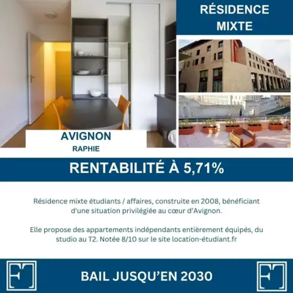 Achat appartement à vendre 2 pièces 35 m² - Avignon