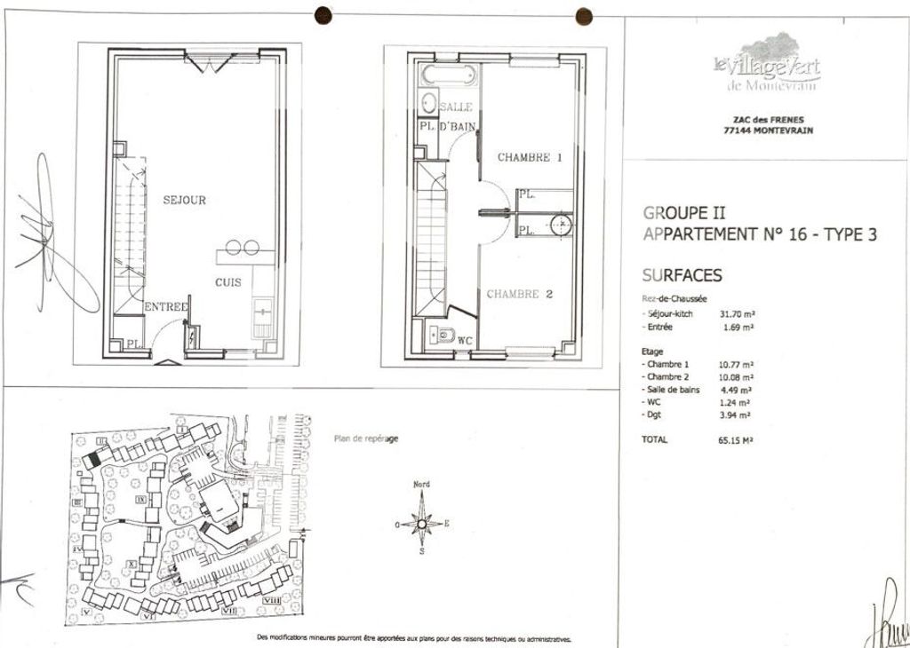 Achat maison à vendre 2 chambres 65 m² - Montévrain