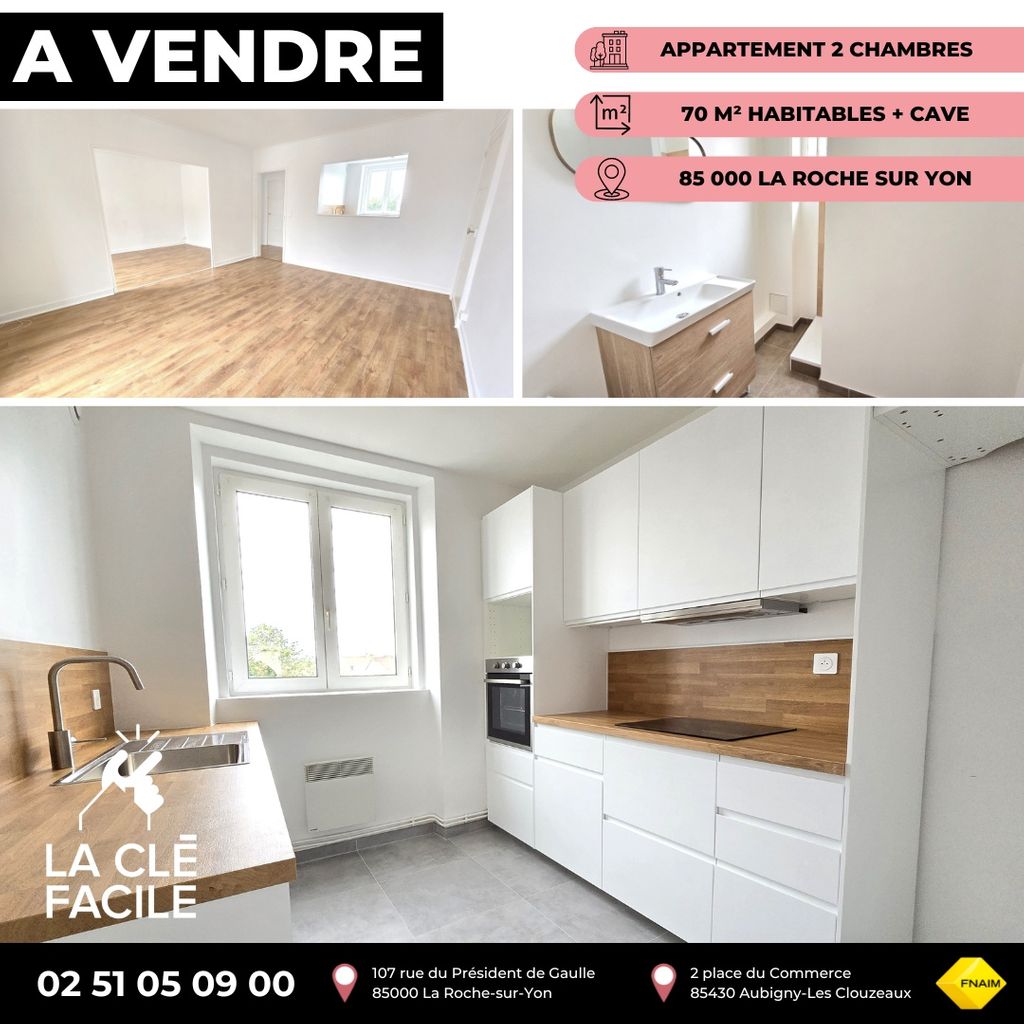 Achat appartement à vendre 4 pièces 70 m² - La Roche-sur-Yon