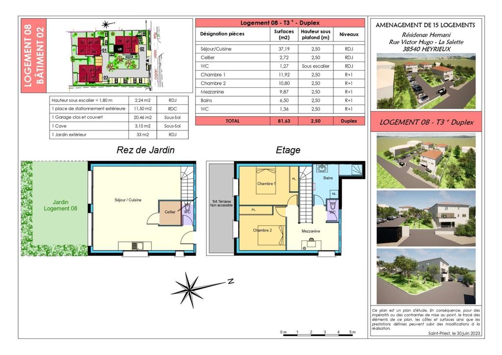 Achat duplex à vendre 5 pièces 82 m² - Heyrieux